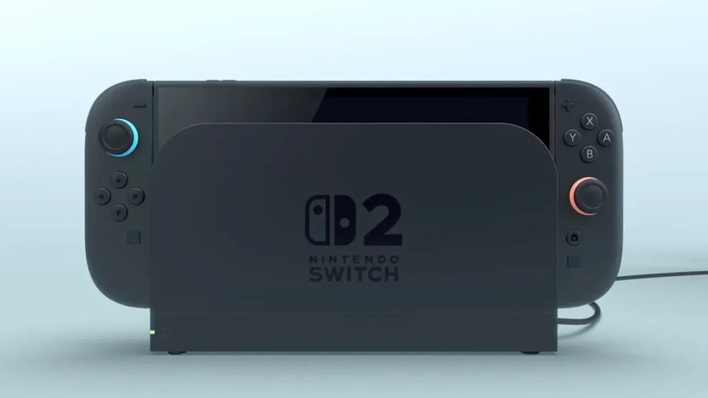 Una Nintendo Switch 2 nella sua dock