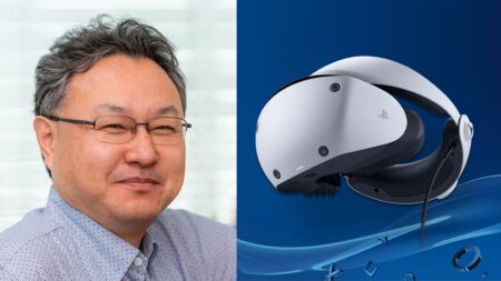 Shuhei Yoshida con al fianco un PlayStation VR2