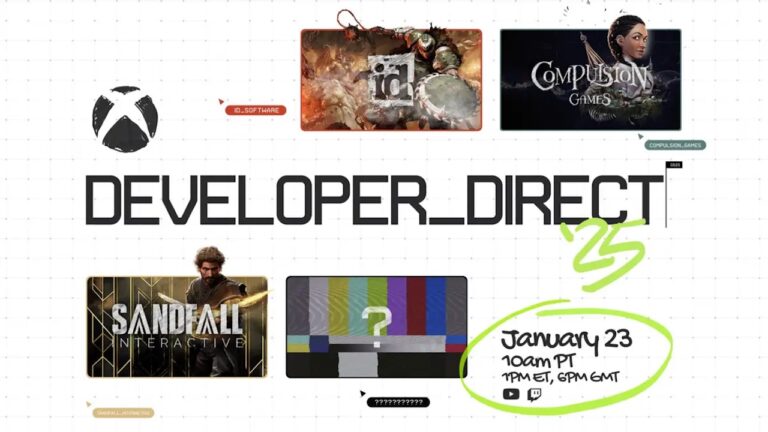 Il logo di Xbox Developer Direct 2025 del 23 Gennaio