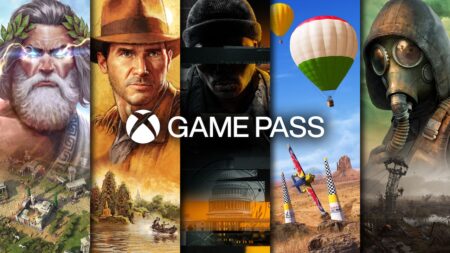 Il logo di Xbox Game Pass con alcuni giochi