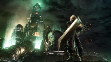 Cloud di Final Fantasy 7 Remake di spalle