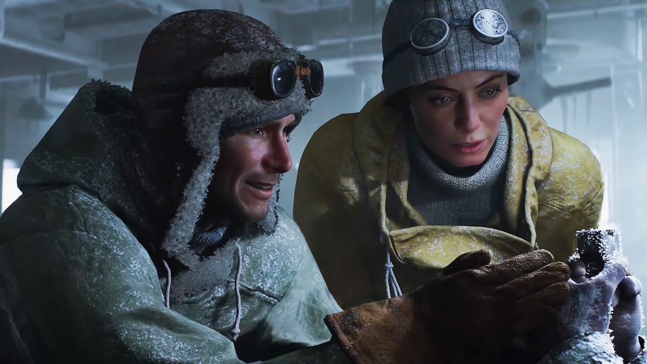 I due protagonisti di Indiana Jones e l'Antico Cerchio nella neve