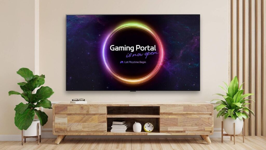 Una smart TV di LG con il logo di LG Gaming Portal