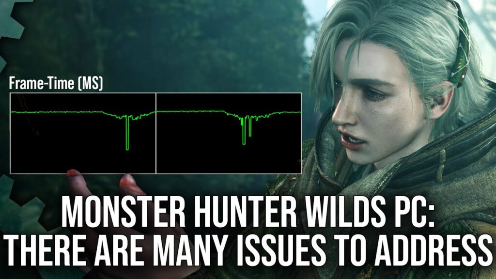 Una donna di Monster Hunter Wilds con il grafico del framerate