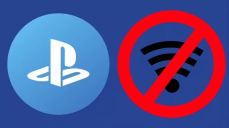 Il logo del PlayStation Network con al fianco il logo del Wi-Fi sbarrato