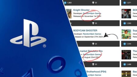 Il logo di PlayStation con al fianco dei "giochi spazzatura"