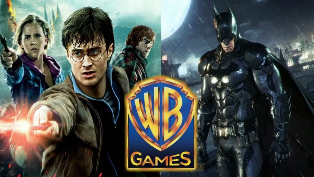 I personaggi di Harry Potter e di Batman con il logo d Warner Bros. Games