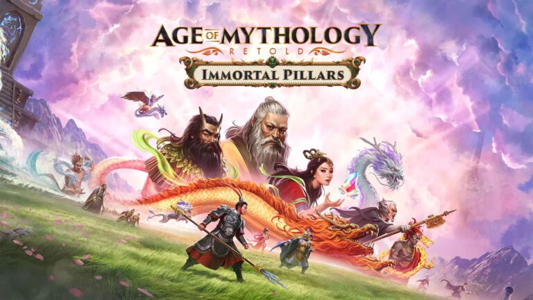 Artwork principale per Immortal Pillars, espansione di Age of Mythology: Retold