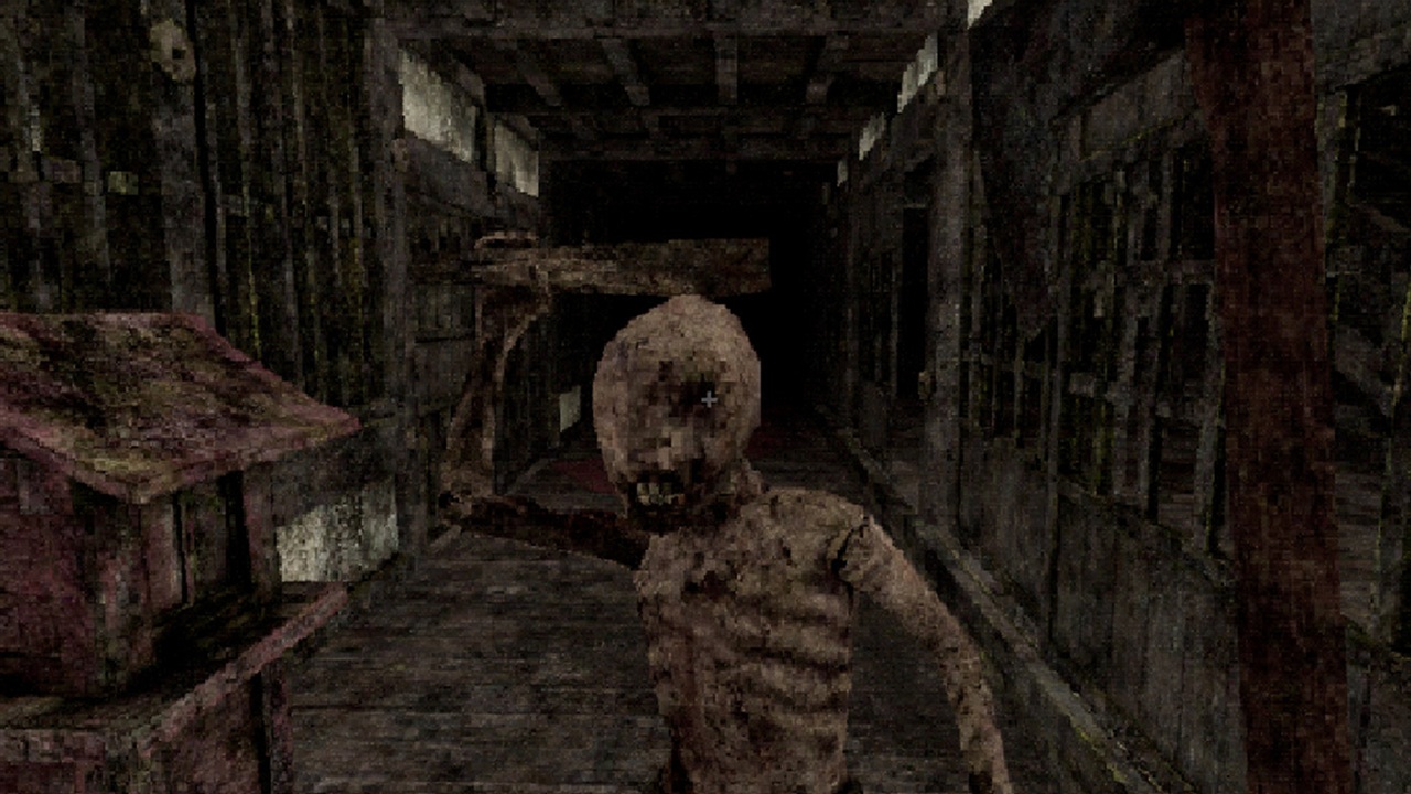 Visuale in prima persona di un combattimento con un mostro orrendo in Labyrinth of the Demon King