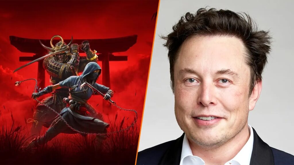 Yasuke e Naoe di Assassin's Creed Shadows con al fianco Elon Musk