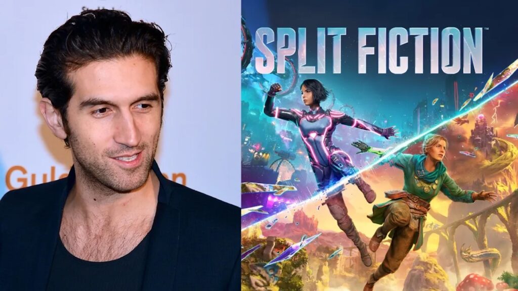 Josef Fares con al fianco le protagoniste di Split Fiction