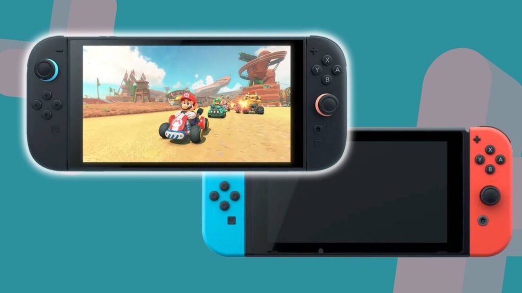 Un Nintendo Switch 2 con al fianco un Nintendo Switch 1