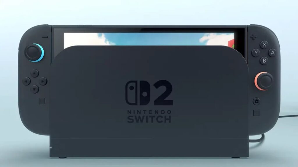 Un Nintendo Switch 2 nella dock