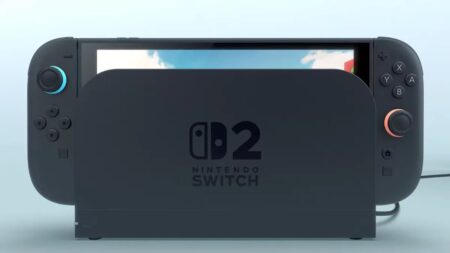 Un Nintendo Switch 2 nella dock
