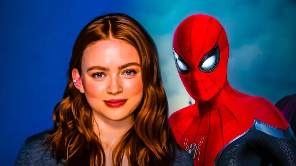 Sadie Sink di Stranger Things con al fianco l'Uomo Ragno di Spider-Man 4