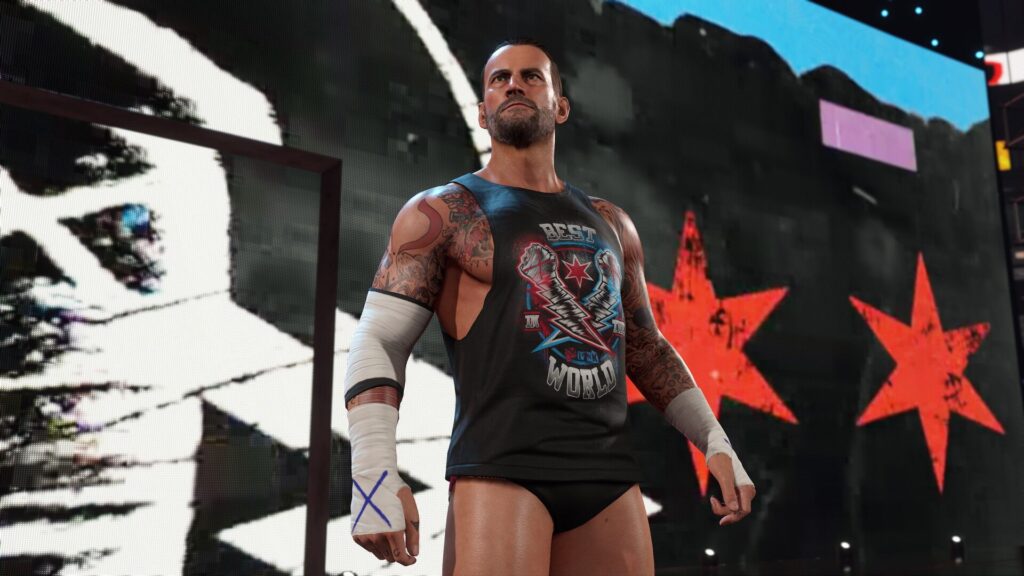 wwe 2k25: una scena di entrata di Cm Punk