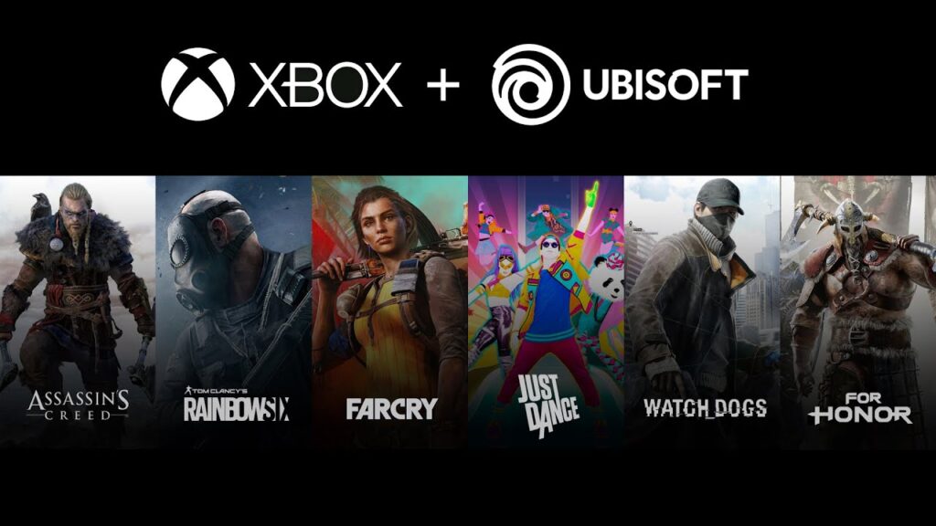 I loghi di Xbox ed Ubisoft