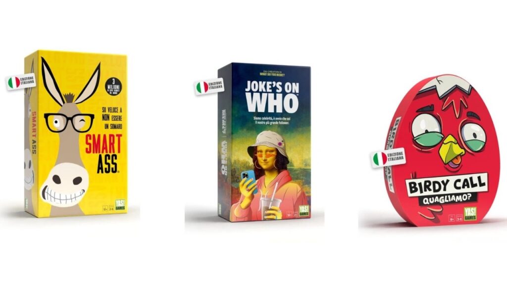 Tre giochi da tavolo di Yas!Games