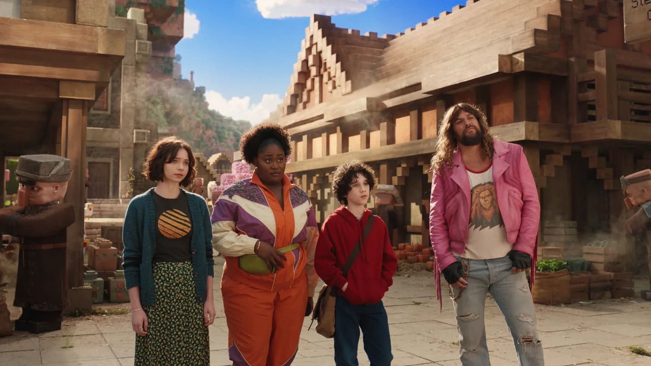 Scena di Un Film Minecraft nel villaggio 