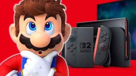 Super Mario con al fianco Nintendo Switch 2
