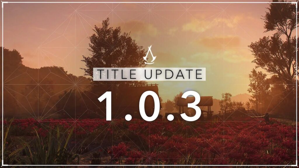 Il logo del Title Update 1.0.3 di Assassin's Creed Shadows