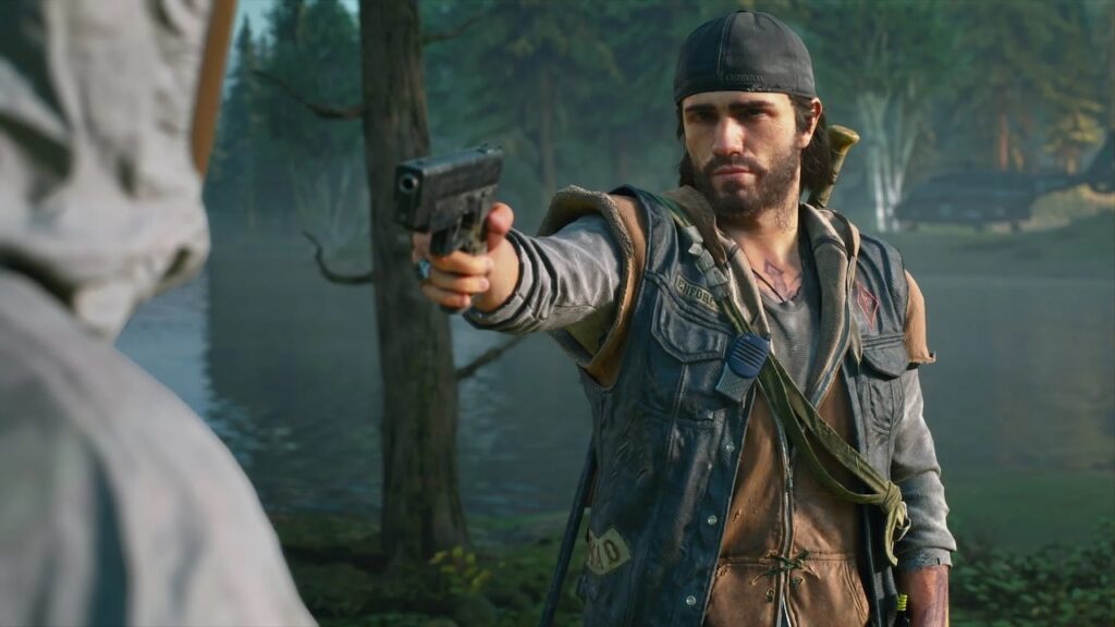 Deacon di Days Gone mentre mira ad un nemico