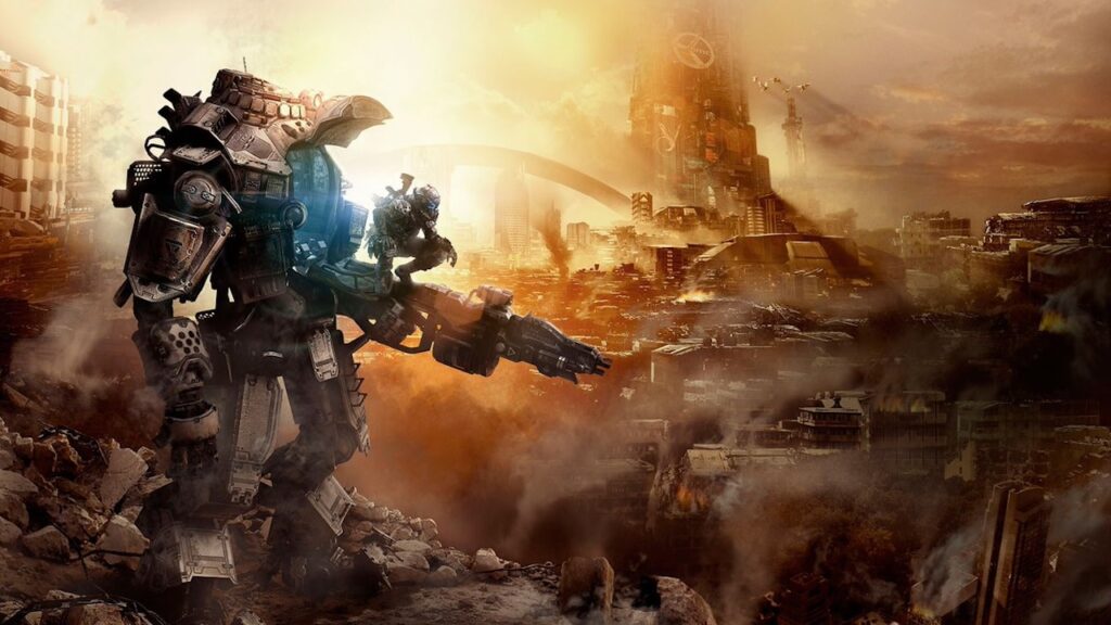 Un soldato di Titanfall 3 con un il suo Titano
