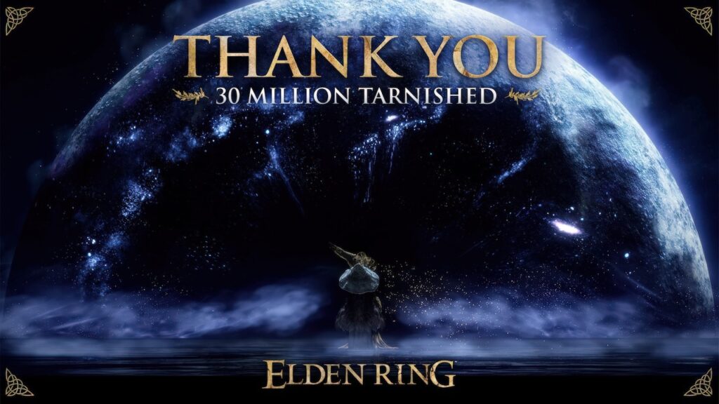 Ranni di Elden Ring con il logo dei 30 milioni di copie vendute