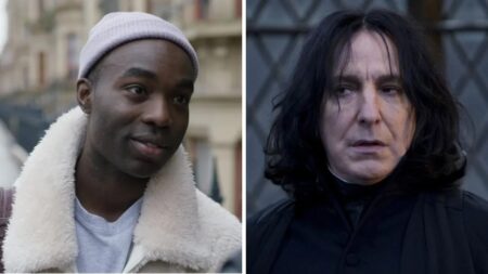 Paapa Essiedu con al fianco Piton di Garry Potter