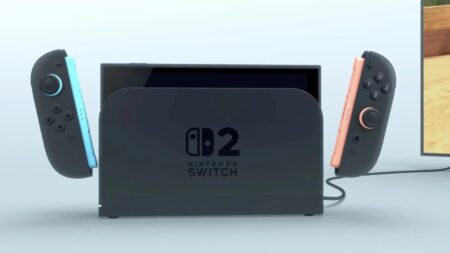 Un Nintendo Switch 2 nel dock