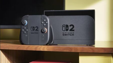 Un Nintendo Switch 2 nella dock