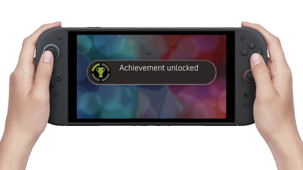 Un Nintendo Switch 2 con dentro lo schermo il logo degli Obiettivi di Xbox