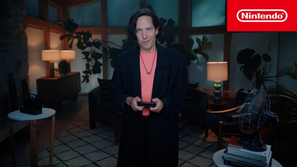 Paul Rudd con un Nintendo Switch 2