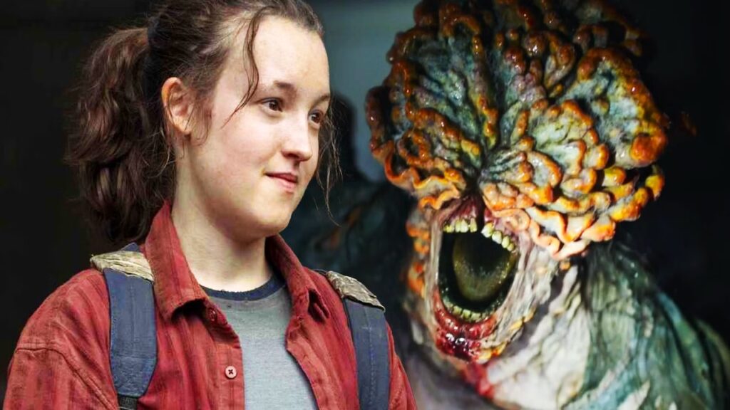 Ellie della serie TV di The Last of Us con un Cliker davanti