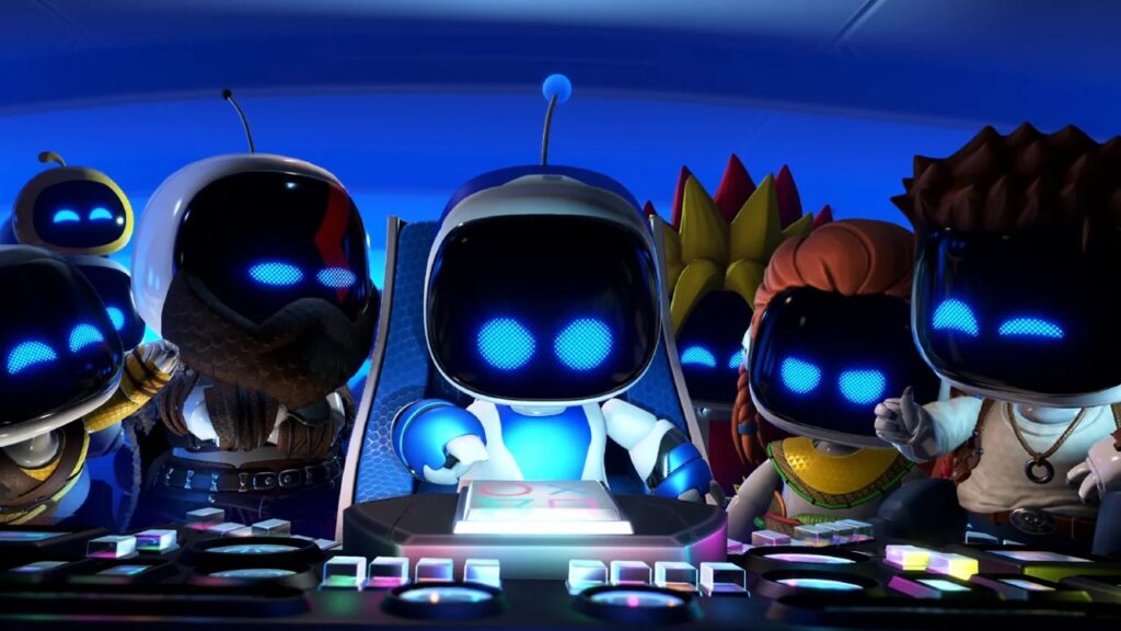 I vari Bot di Astro Bot in un'astronave
