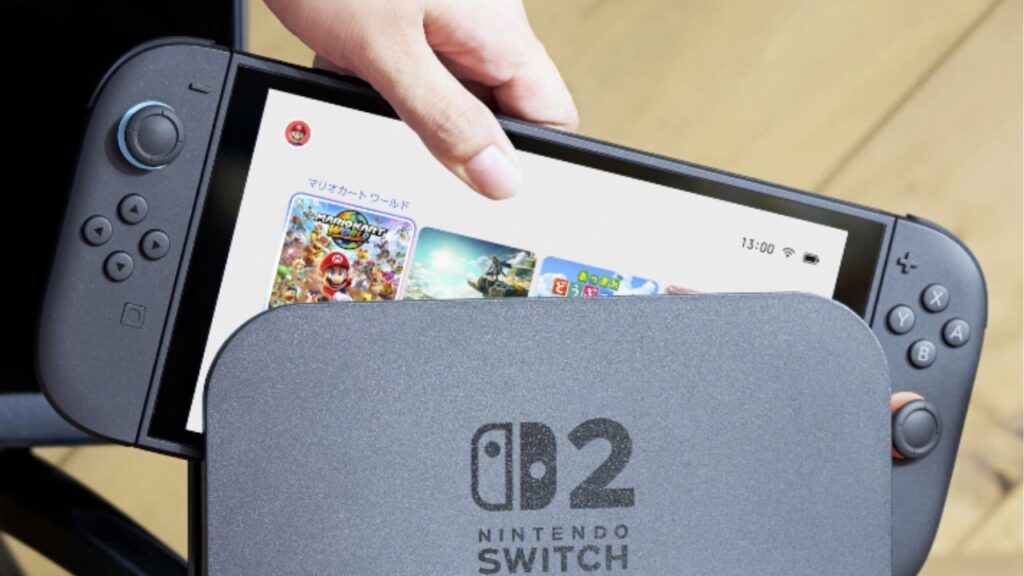 Un Nintendo Switch 2 nel dock