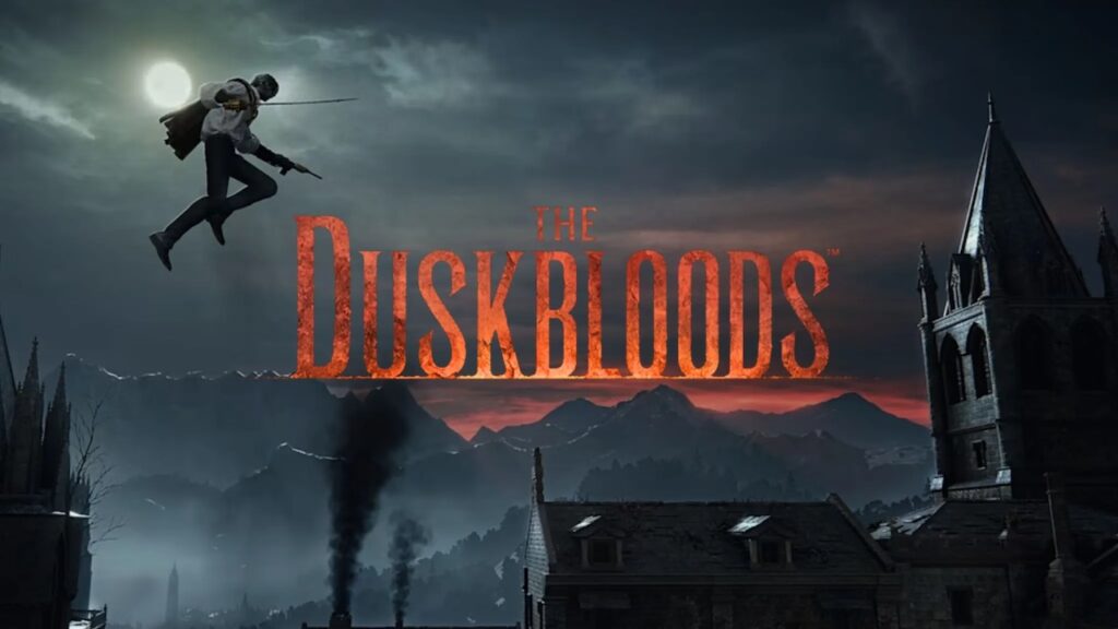 Il protagonista di The Duskbloods mentre salta in aria
