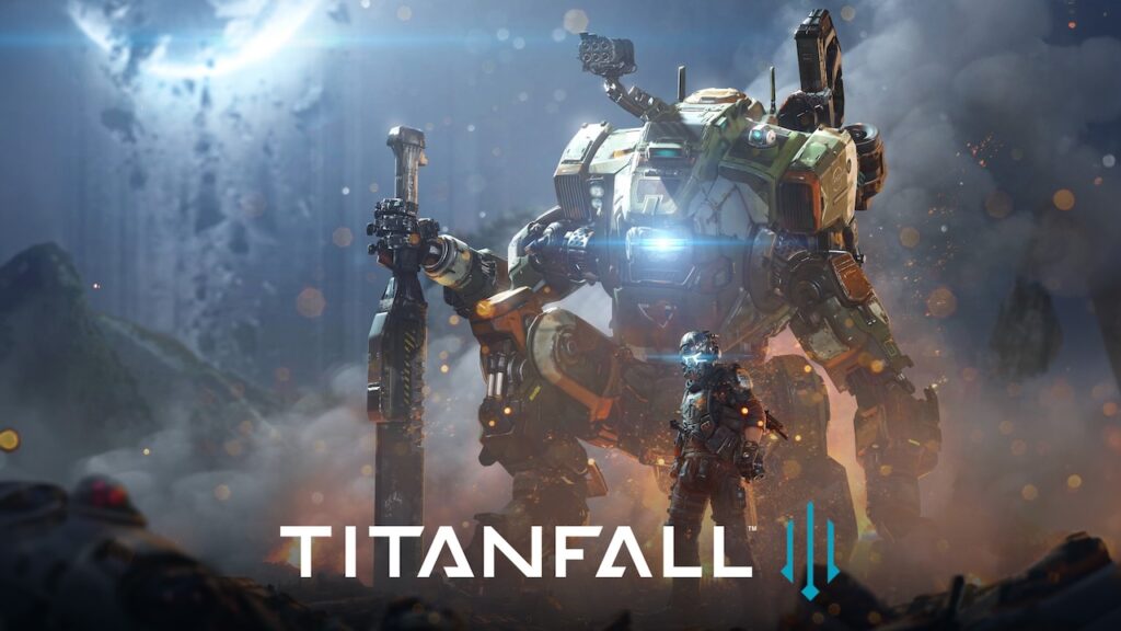 Il protagonista di Titanfall 3 davanti ad un Titano
