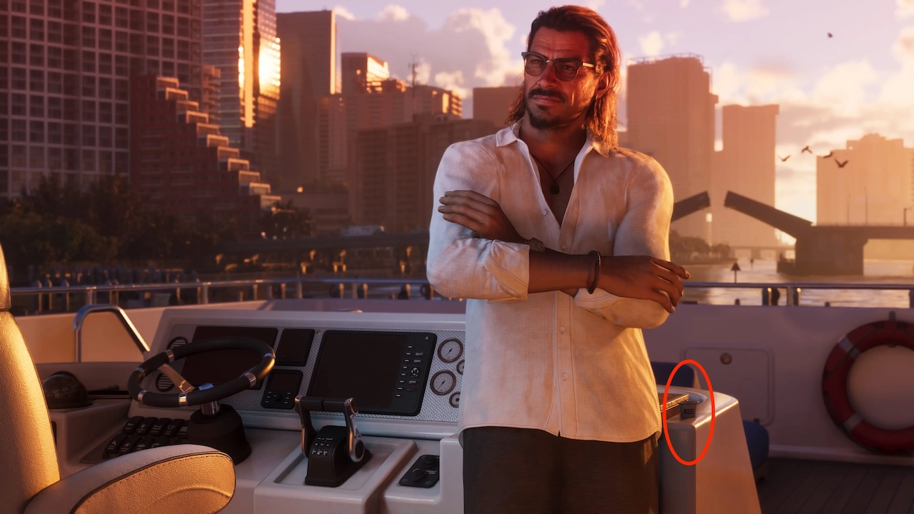 Un uomo di GTA 6 su una barca