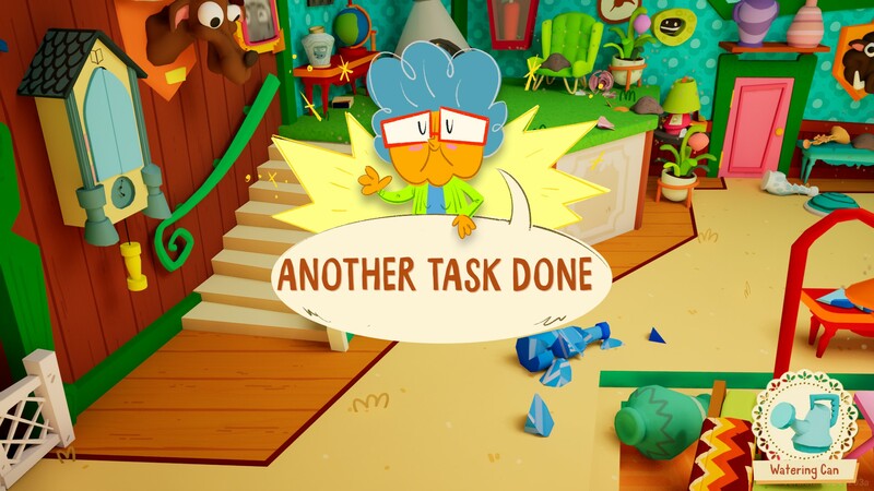 Un popup che indica il completamento di un task