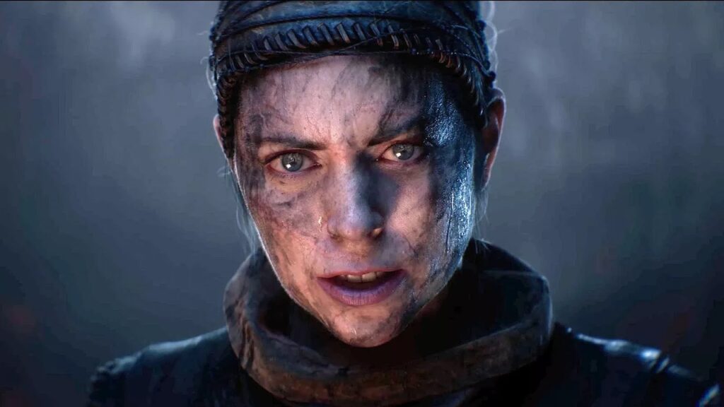 Senua di Senua's Saga: Hellblade 2 in primo piano