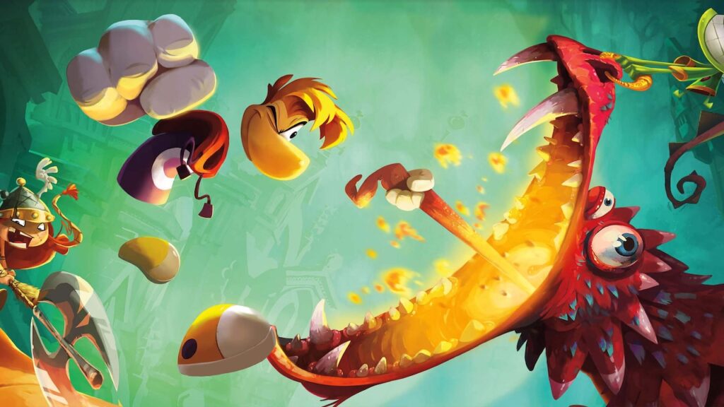 Rayman mentre attacca un nemico