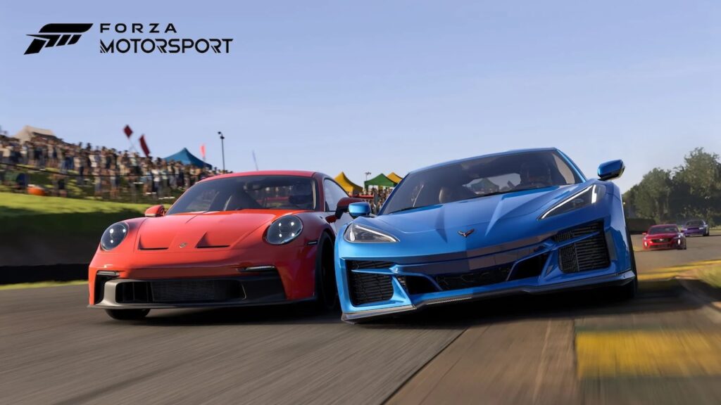 Due auto di Forza Motorsport in pista