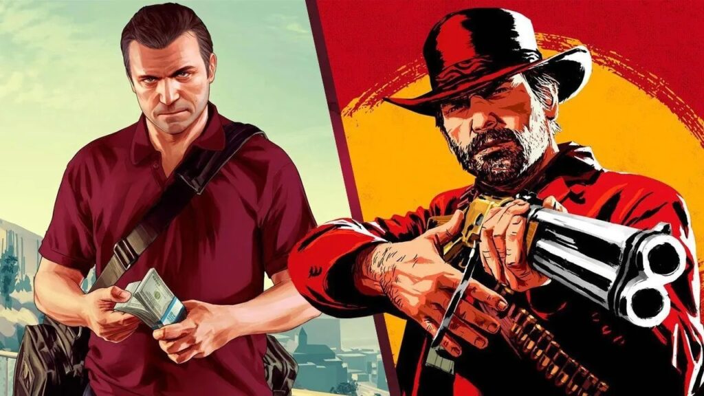 I due protagonisti di GTA 5 e Red Dead Redemption 2