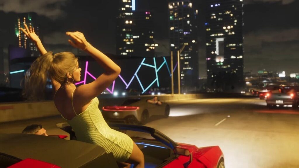 Una ragazza di GTA 6 in un'auto