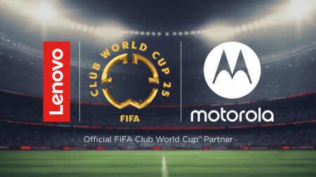 I loghi di Lenovo e FIFA Club World Cup 2025 e Motorola