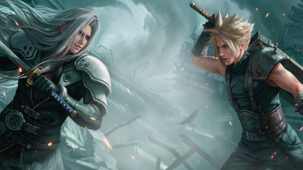 Sephirot e Cloud di Final Fantasy 7 con le carte Magic: The Gathering