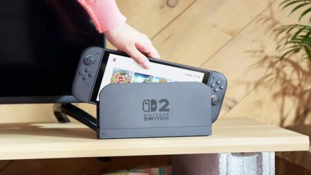 Un Nintendo Switch 2 nella dock