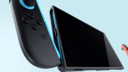 Un Nintendo Switch 2 con i Joy-Con staccati