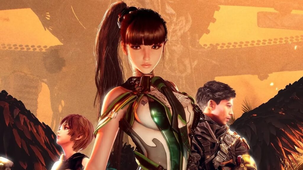 Eve di Stellar Blade con due amici